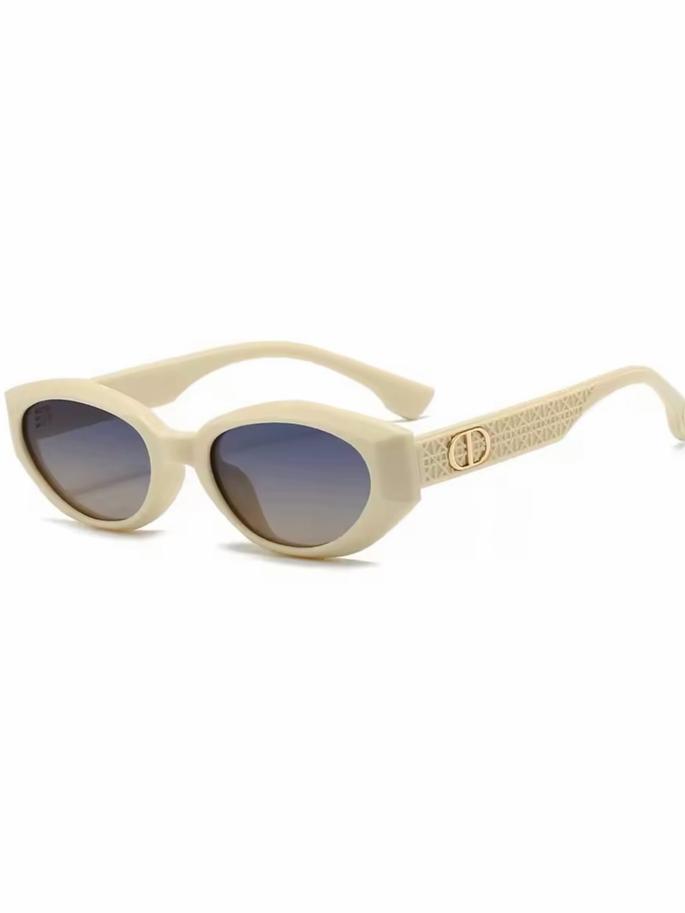 Others Follow Cream Frame Sunglasses with Gold Detail